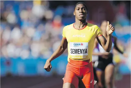  ??  ?? Two-time Olympic champion Caster Semenya of South Africa is appealing a ruling that would force her to lower her natural hormone levels.