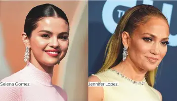  ?? Photos by AP, Gulf News ARchive and courtesy of Netflix ?? Selena Gomez.
Jennifer Lopez.