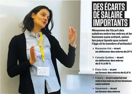  ?? PHOTO LE JOURNAL DE QUÉBEC, NICOLAS LACHANCE ?? La chercheuse Marie-Mélanie Fontaine, de l’Université du Québec à Montréal, a présenté une étude percutante sur les faibles revenus des mères, hier, au congrès de l’Associatio­n francophon­e pour le savoir (ACFAS), qui se tient à Saguenay.