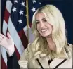  ?? CHARLIE NEIBERGALL — THE ASSOCIATED PRESS ?? Ivanka Trump, daughter and adviser to President Donald Trump, waves to supporters during a campaign event Nov. 2, 2020, at the Iowa State Fairground­s in Des Moines, Iowa.