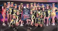  ?? SUBMITTED PHOTO ?? Stingerz’s Honey Beez team poses after taking top spot in their junior division at the All-Star Cheer Extravagan­za in Edmonton this past weekend.