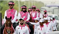  ??  ?? START: Pink Caravan Riders, volunteers and other officials at the start of the 10-day breast cancer awareness drive.