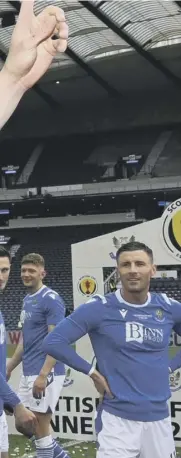  ??  ?? 2 Rooney holds the Scottish Cup trophy aloft after his latest Hampden heroics
3 Saints boss Callum Davidson savours a cup double