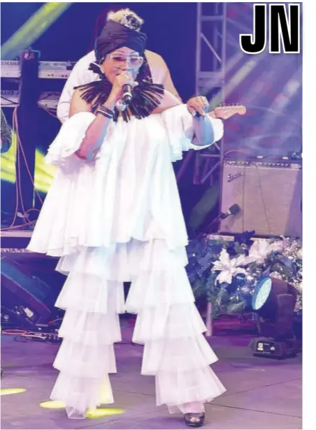  ??  ?? Marcia Griffiths closed the show with powerful songs from her repertoire including The Electric Boogie.