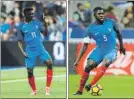  ?? FOTOS: GYI/EFE ?? Dembélé y Umtiti, con Francia