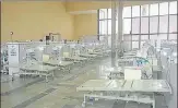  ?? DEEPAK GUPTA/HT ?? Constructi­on of DRDO Covid hospital at Awadh Shilp Gram in Lucknow is almost complete. The beds at general ward are being set up and ICU ward 2 is also ready.