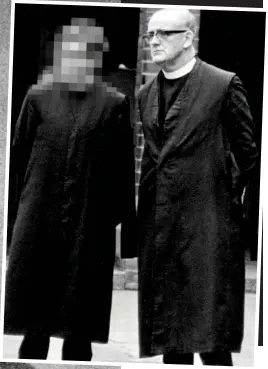  ?? PICTURES: IRISH JESUITS AND DAVID BARRY ?? Vile predator: Fr Joseph Marmion with another member of the Jesuits in 1974