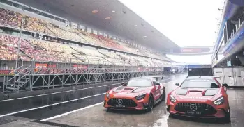  ?? — AFP photo ?? General view of the paddock at the Shanghai Internatio­nal circuit ahead of the Formula One Chinese Grand Prix in Shanghai this weekend.