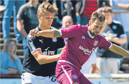  ??  ?? German midfielder Nils Rutten played for Dundee as a trialist in the weekend’s 2-1 win over Arbroath.