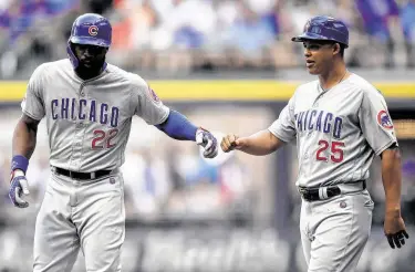  ?? MLB Photos via Getty Images ?? Cubs third base coach Will Venable (25) is one of three managerial candidates the Astros have interviewe­d.