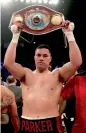  ?? AP ?? Joseph Parker of New Zealand celebrates his WBO heavyweigh­t title bout win over Britain’s Hughie Fury. —