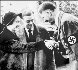  ??  ?? FLATTERED BY THE ATTENTION:
Meeting Adolf Hitler in 1937
