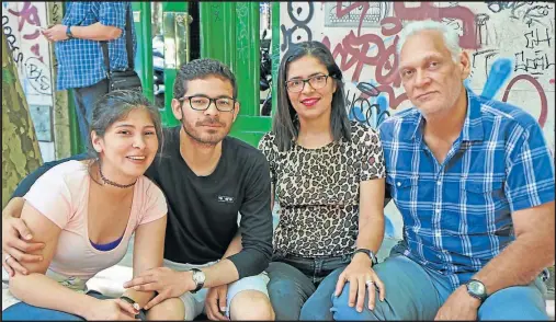  ?? JAYSON MCNAMARA ?? From left to right: Paola Bravo, Adam Resplandor, Irene Martínez and Alveiro Izarra.