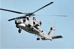  ??  ?? FOR INDIAN WARSHIPS MH70R multirole helicopter­s, the standard US naval helicopter­s