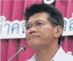  ?? WICHAN CHAROENKIA­TPAKUL ?? Deputy Public Health Minister Sathit Pitutecha who is also an MP for Rayong has apologised to local people and vowed to rebuild confidence and health safety in the province after an infected Covid-19 Egyptian airman was reported in the province last week.