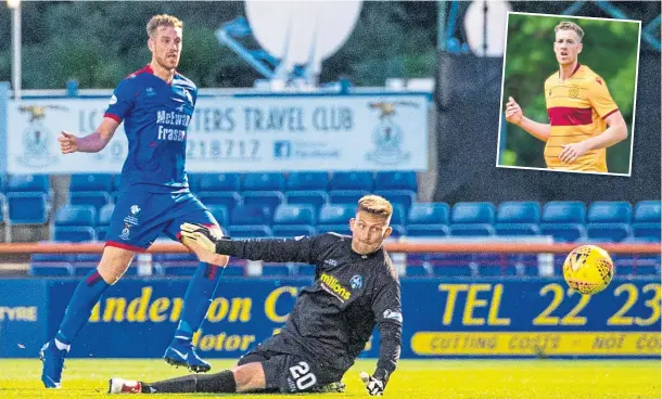  ??  ?? BIG MISS: Ross Tokely reckons Jordan White’s goals will be hard to replace as the former Caley Thistle striker is now, inset, turning out for top-tier side Motherwell