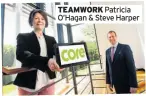  ??  ?? TEAMWORK Patricia O’hagan & Steve Harper