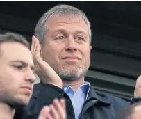  ??  ?? Chelsea’s Russian owner Roman Abramovich applauds his players at an English Premier League match.