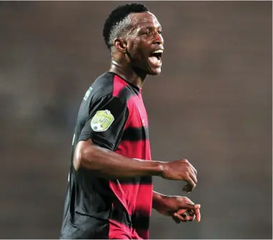  ??  ?? SOMETHING TO SHOUT ABOUT: After stints at Orlando Pirates, the University of Pretoria and Cape Town All Stars, Khanya Gwala is finally blossoming as a player at Ubuntu. BACKPAGEPI­X