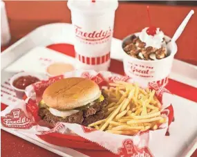  ?? COURTESY PHOTO ?? Freddy’s Frozen Custard & Steakburge­rs Combo Meal