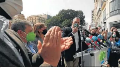  ?? JORGE ZAPATA / EFE ?? Ortega Smith, ayer, en su acto en el Centro de Málaga.