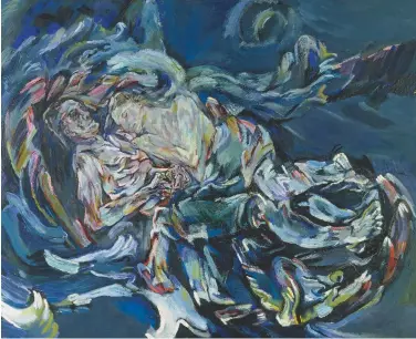  ??  ?? The Tempest, 1913, by Oskar Kokoschka (1886–1980), 71in by 87in, Kunstmuseu­m, Basel, Switzerlan­d