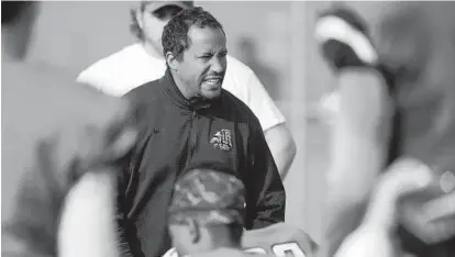  ?? KIM HAIRSTON/BALTIMORE SUN ?? In his 15th year, Franklin coach Anthony Burgos has led the Indians to their 11th straight winning season and has them in the state championsh­ip game for the fourth time since 2010. Franklin has given up more than one touchdown only once in the past 11...