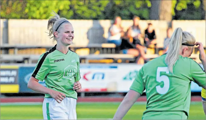  ?? FOTO: JESPER SUNDSTRÖM ?? MÅLSKYTT. Jennifer Launokorpi hörde till dem som gjorde mål när EIF vann med 4–0.