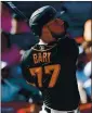  ?? RANDY VAZQUEZ — STAFF ?? Catcher Joey Bart has looked impressive in the preseason, but is not part of the Giants’ plans this season.