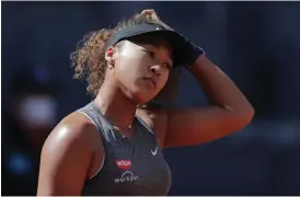  ?? Bild: Paul White ?? Naomi Osaka mot Karolina Muchova i Madrid förra veckan.