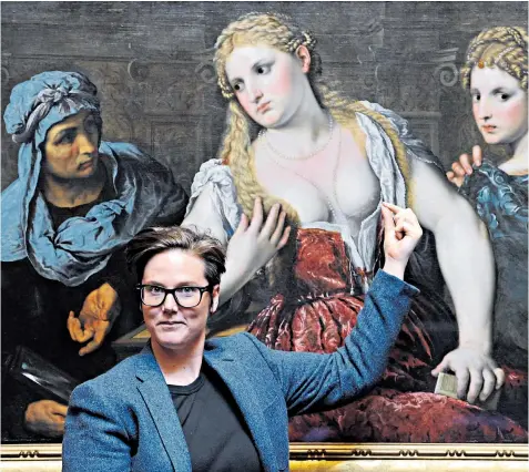  ??  ?? Opening up: Hannah Gadsby at the Scottish National Gallery in Edinburgh