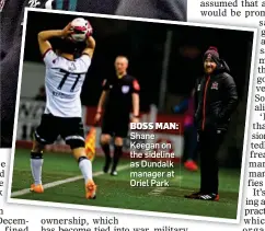  ?? ?? BOSS MAN: Shane Keegan on the sideline as Dundalk manager at Oriel Park