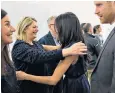  ?? ?? Firm friends: the Duchess greets Bryony at the Royal Foundation Forum