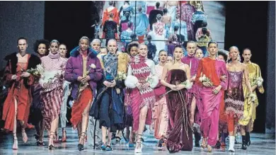  ?? PHOTOS BY ANDRES KUDACKI THE ASSOCIATED PRESS ?? The Prabal Gurung collection was modeled on Sunday during Fashion Week in New York.