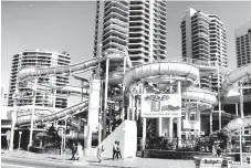  ??  ?? Part of Gold Coast history: Grundy's waterslide, Surfers Paradise.