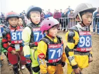  ?? PHOTO: REUTERS ?? Ready to race . . . Child jockeys wait in line for a checkup before a horse race at the Mongolian traditiona­l Naadam festival, on the outskirts of Ulaanbaata­r, earlier this month.