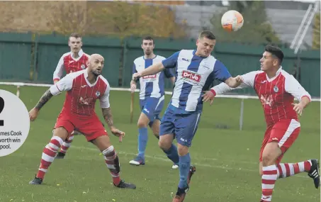  ??  ?? Silksworth in action at Hartlepool on Saturday.