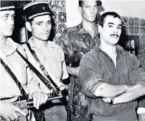  ?? ?? Yacef in 1957 after being captured: he was surprised not to be killed straight away, he recalled. In The Battle of Algiers he played Jaffar, the character based on himself