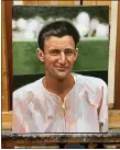  ?? SUBMITTED PHOTO ?? According to Sports Legends of Delaware
County Museum curator
Jim Vankoski, this painting of Mickey Vernon by artist Graig Kreindler, once completed, will hang in the Mickey Vernon/Danny Murtaugh Gallery at the Sports Legends of Delaware County Museum in Wayne.