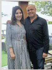  ??  ?? Nigella Lawson posed for a photo with Hangi Master owner Rewi Spraggon and posted photos on Instagram of Piha and the food at Casita Miro on Waiheke.