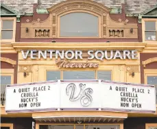  ?? MONICA HERNDON/THE PHILADELPH­IA INQUIRER ?? The Ventnor Square Theatre in Ventnor City, New Jersey, opened in late May after decades of disrepair.