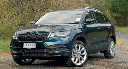  ?? PHOTOS: DAVID LINKLATER/STUFF ?? The medium-sized Karoq looks like the larger Kodiaq. It’s the ‘‘second phase’’ of SUVs, says Skoda NZ.