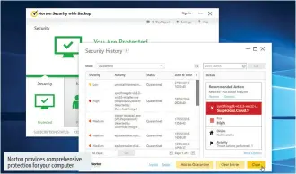  ??  ?? Norton provides comprehens­ive protection for your computer.
