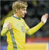  ??  ?? Emil Forsberg kann mit Schweden seine ansteigend­e Form unter Beweis stellen. Foto: Reuters