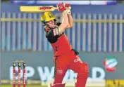  ?? BCCI/IPL ?? RCB’s AB de Villiers scored an unbeaten 73 off 33 balls.