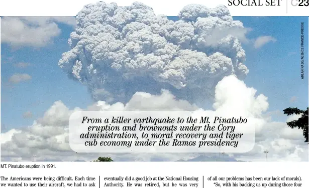  ?? ?? MT. Pinatubo eruption in 1991.