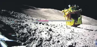  ?? ?? Japan’s lunar lander, part of the SLIM mission, sent new images after surviving a lunar night.