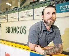  ?? LIAM RICHARDS ?? The Humboldt Broncos new head coach, Nathan Oystrick, knows the world will be watching when his team hits the ice for the first time since the tragic bus crash in April.