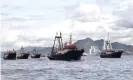  ?? Photograph: China News Service/Getty Images ?? Boats in Victoria harbour during a rally to celebrate the new national security law and the anniversar­y of Hong Kong’s return to Chinese rule.