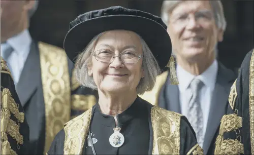  ?? PICTURE: PA WIRE. ?? Lady Hale, who has been sworn in as the first female president of the UK’s highest court, the Supreme Court. MAKING HISTORY: